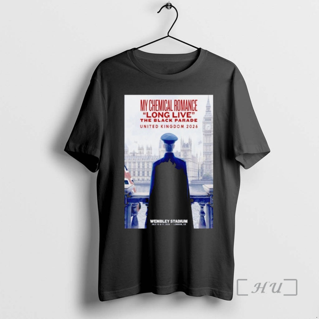 Officials My Chemical Romance London Live The Black Parade United Kingdom Wembley Stadium Premium T-Shirts, Hoodie,...
