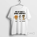 Officials My Ex Has 3 Spirit Animals Lion Ass Cheetah Cartoon Premium T Shirts Sweater Hoodie, Sweatshirt