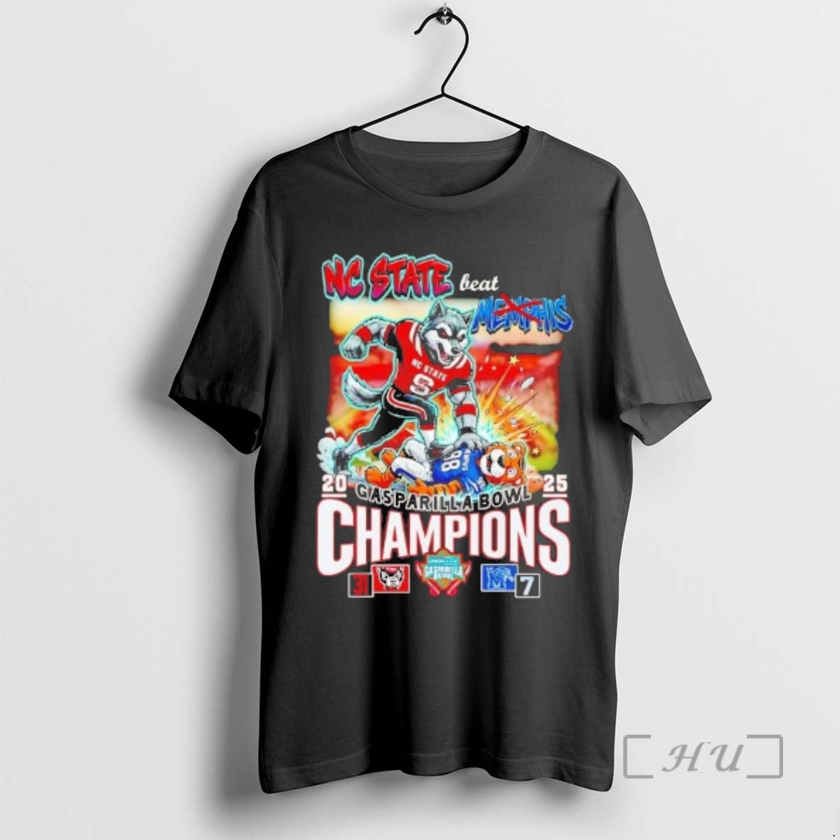Officials Nc State Beat Memphis 2025 Gasparilla Bowl Champions Score T-Shirts, Hoodie, Sweatshirt | AU01DripNestTees.com