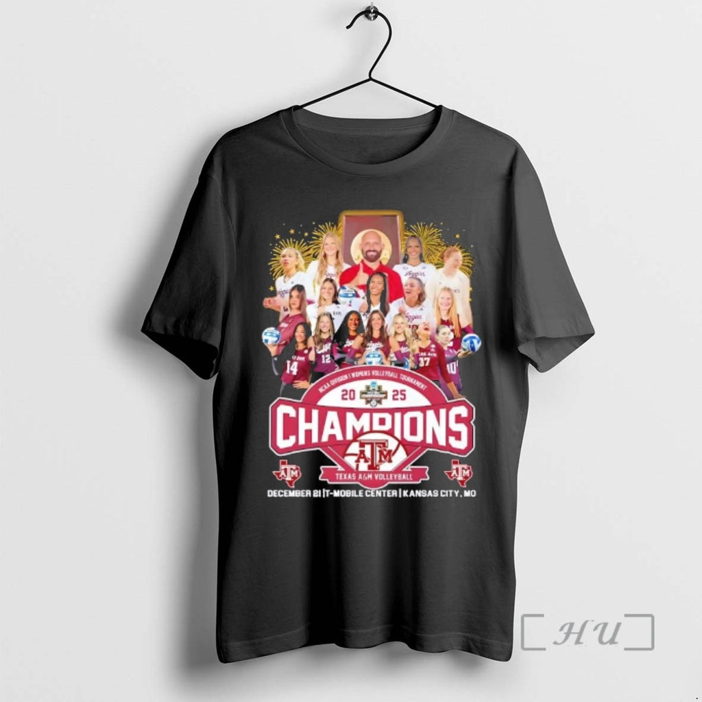 Officials Ncaa Division I Womens Volleyball Tournament Champions Texas Am All Players T Mobile Center T-Shirts, Hoodie,...