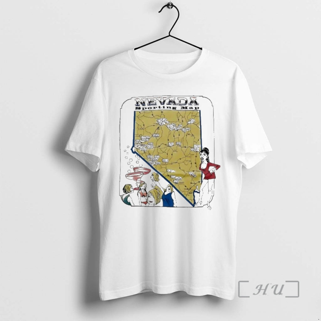 Officials Nevada Sporting Map Cartoon Vintage T-Shirts, Hoodie, Sweatshirt | AU01DripNestTees.com