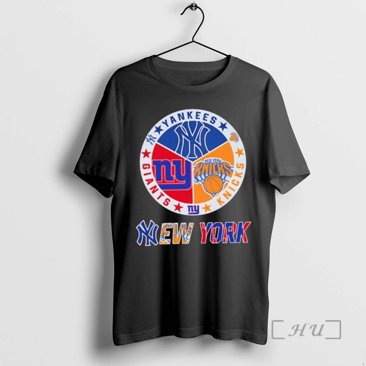 Officials New York City Sports Yankees Knicks Giants Logos Combine T-Shirts, Hoodie, Sweatshirt | AU01DripNestTees.com