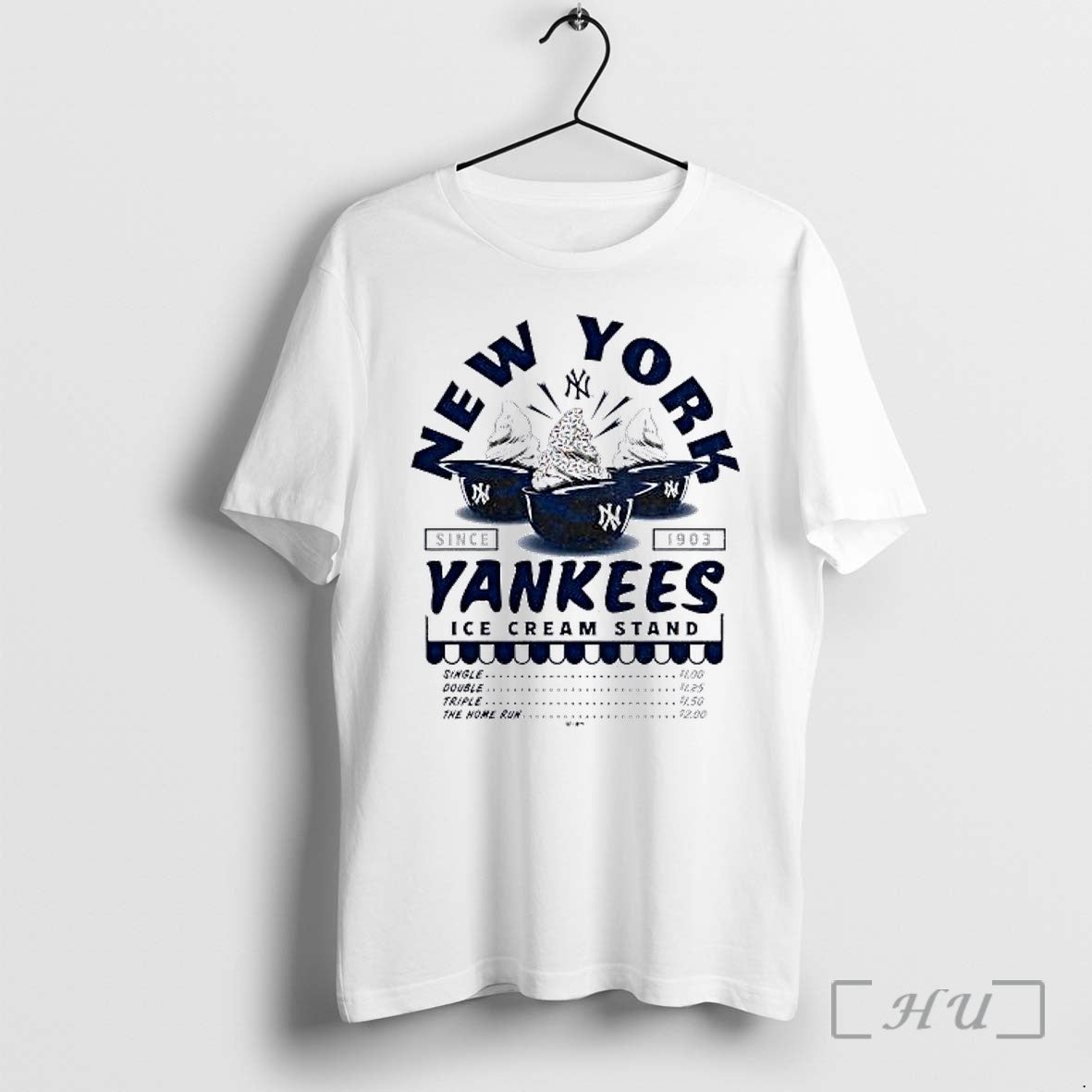 Officials New York Yankees Vintage Ice Cream Stand Menu