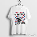 Officials No Kings In America Since 1776 Distressed Usa Flag Vintage T Shirt