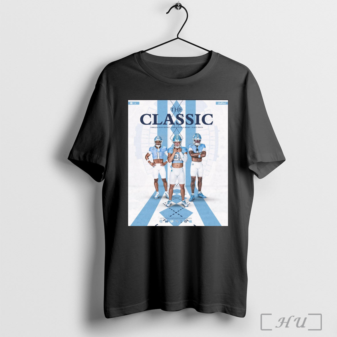 Officials North Carolina Tar Heels The Classic Carolina Blue Helmet Carolina Blue Jersey White Pants