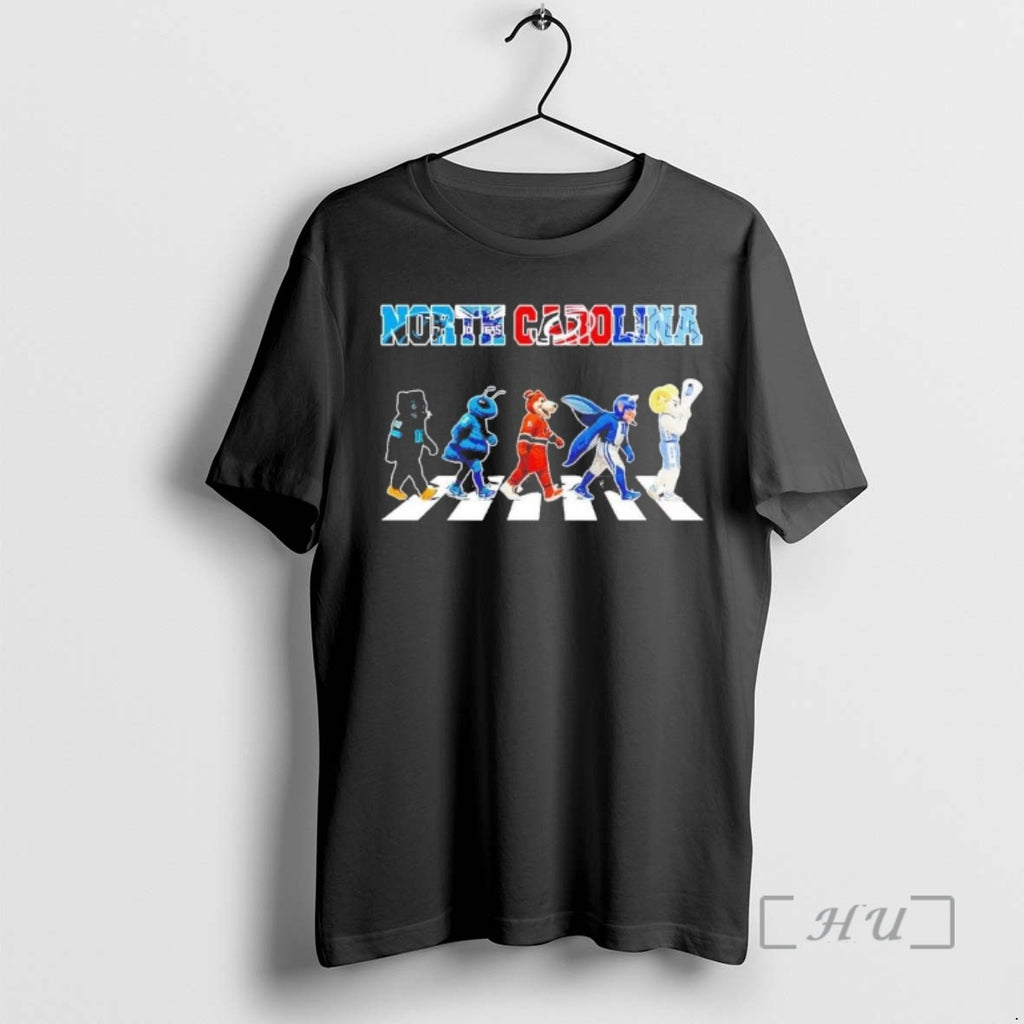 Officials North Carolina Sports Teams Mascot Abbey Road T-Shirts, Hoodie, Sweatshirt | AU01DripNestTees.com