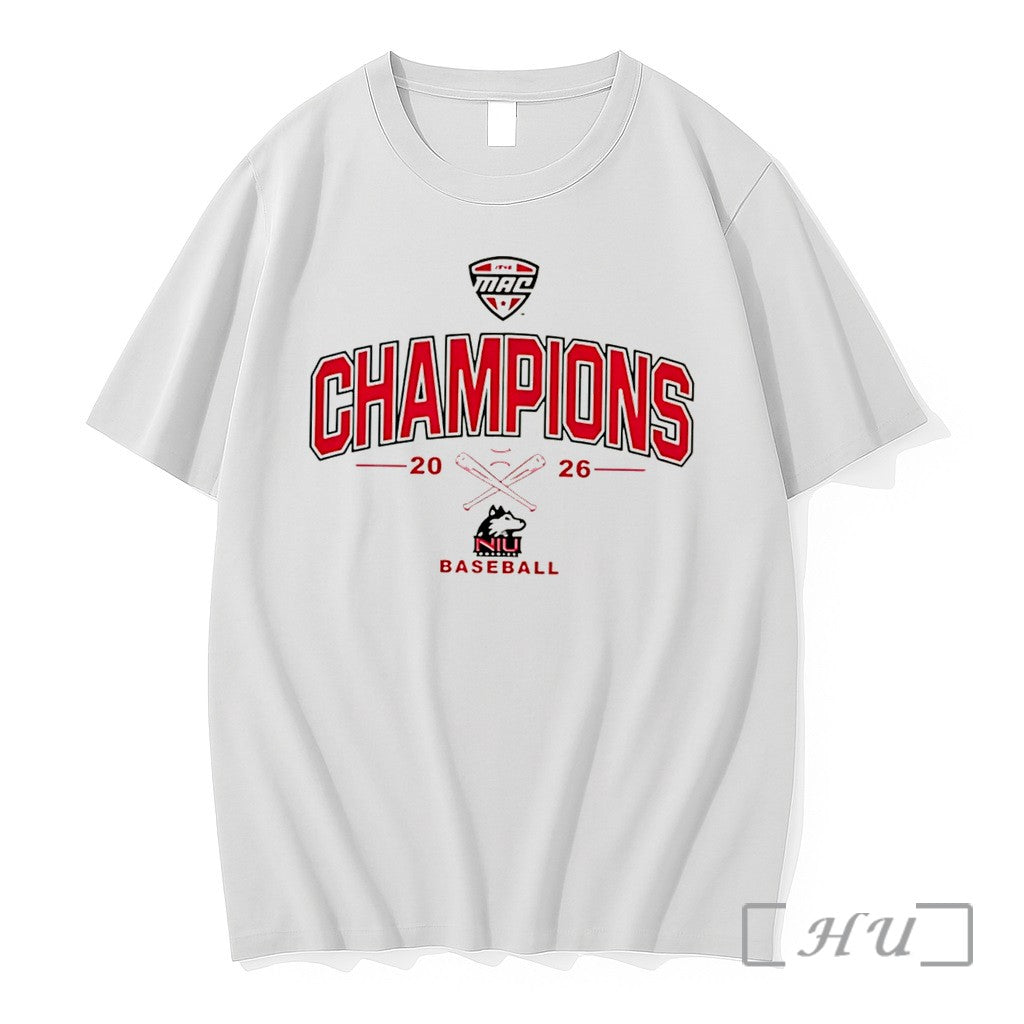 Officials Northern Illinois Huskies 2026 Mac Baseball Champions Tee
