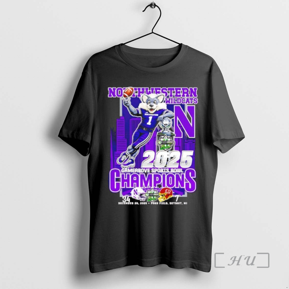 Officials Northwestern Wildcats Gameabove Sports Bowl Dec 26 2025 Mascot T-Shirts, Hoodie, Sweatshirt | AU01DripNestTees.com