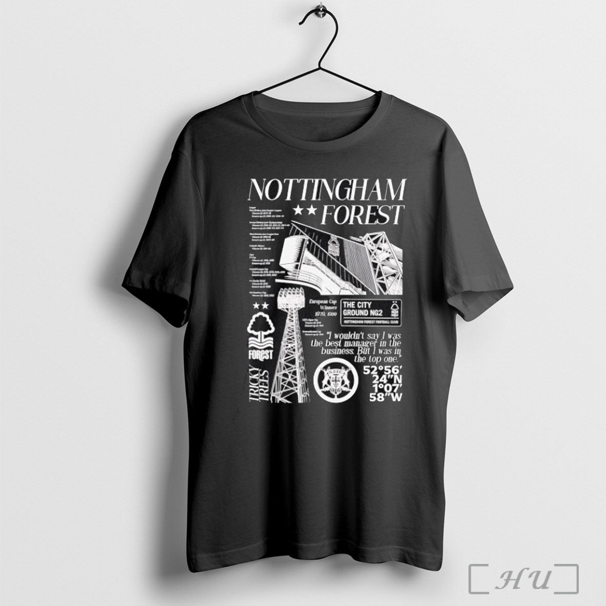 Officials Nottingham Forest Iconic Black Nffc Shirt Hoodie Sweater Longsleeve And V Neck