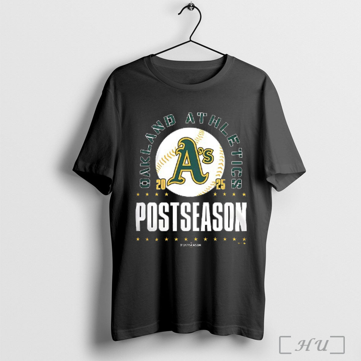 Officials Oakland Athletics 2025 Mlb Postseason Logo V Neck T Shirt