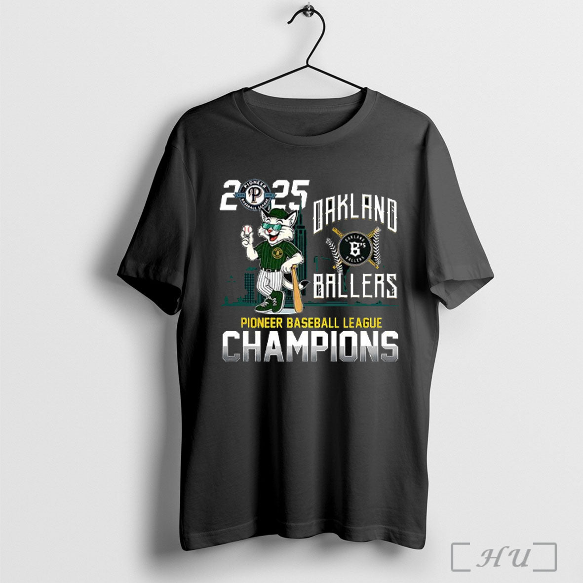 Officials Oakland Ballers Pioneer Baseball League Champions 2025 Mascot T Shirt