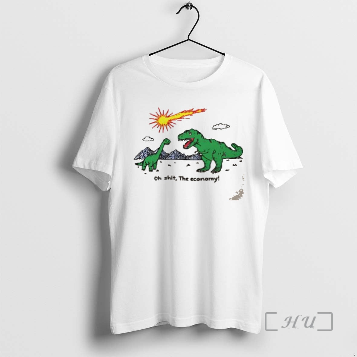 Officials Oh Shit The Economy Extinct Dinosaurs Meme T-Shirts, Hoodie, Sweatshirt | AU01DripNestTees.com