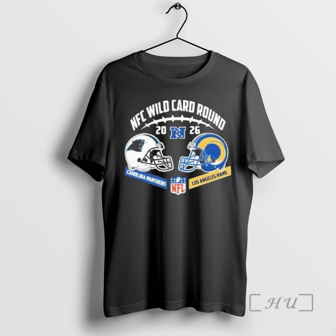 Officials Panthers Vs Rams Nfc Wild Card Round Helmet Matchup T-Shirts, Hoodie, Sweatshirt | AU01DripNestTees.com