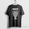 Officials Paris Saint Germain 2025 2026 Champions League Winners Players Names Trophies Premium T Shirts