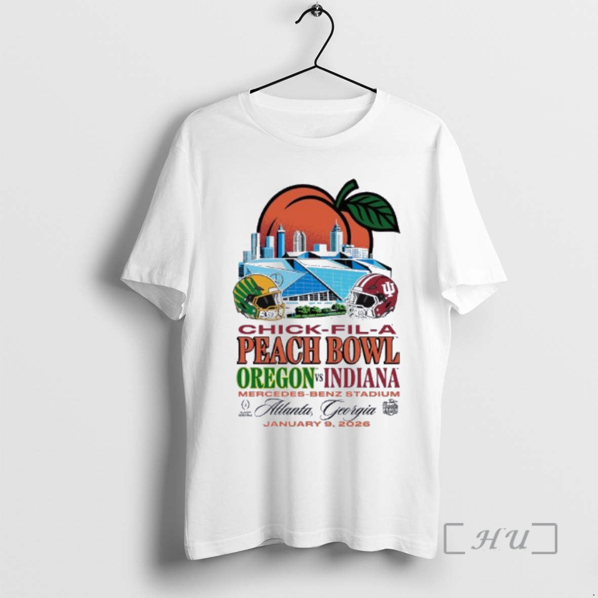 Officials Peach Bowl Iu Vs Oregon January 9th T-Shirts, Hoodie, Sweatshirt | AU01DripNestTees.com
