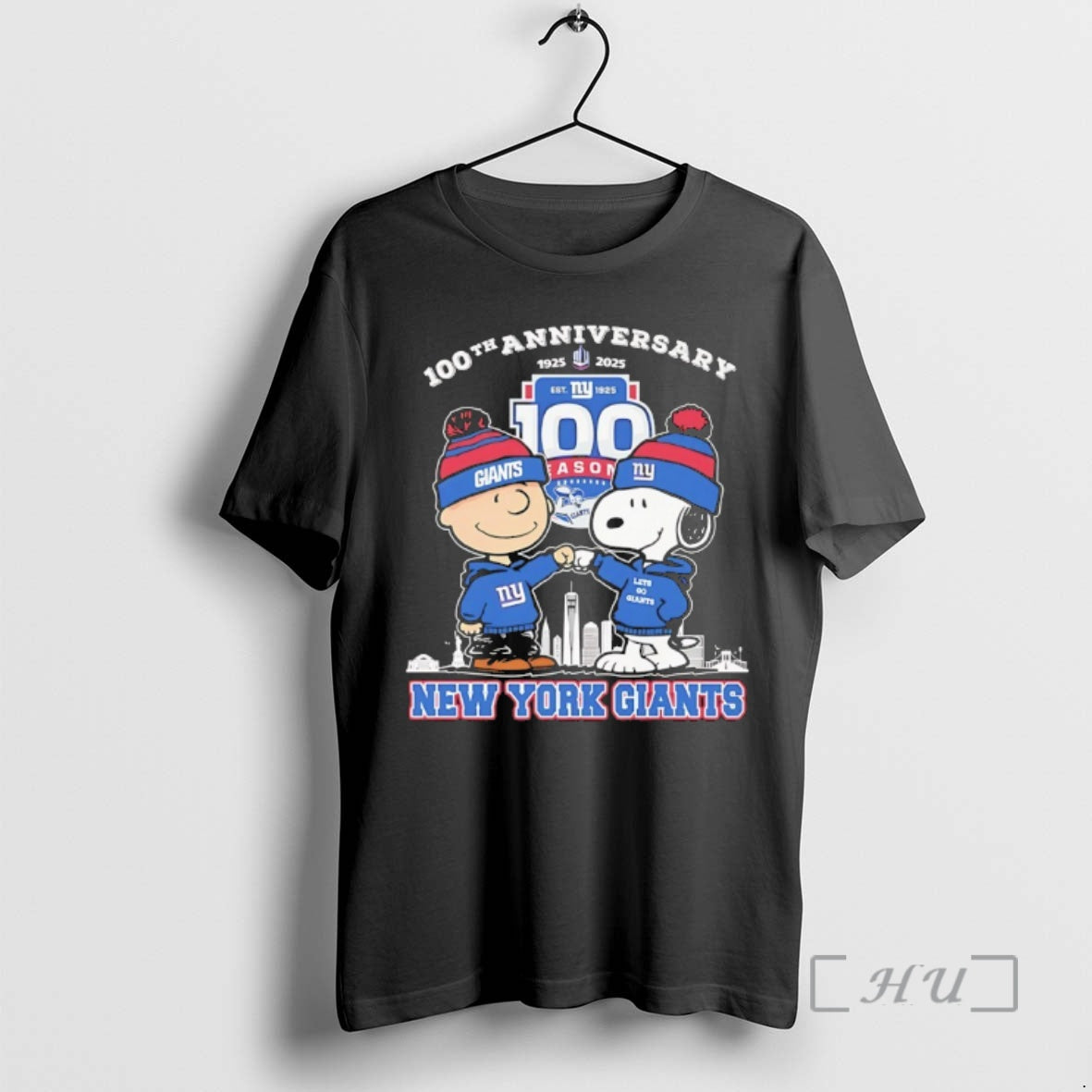 Officials Peanuts X New York Giants 1925 2025 100th Anniversary T-Shirts, Hoodie, Sweatshirt | AU01DripNestTees.com