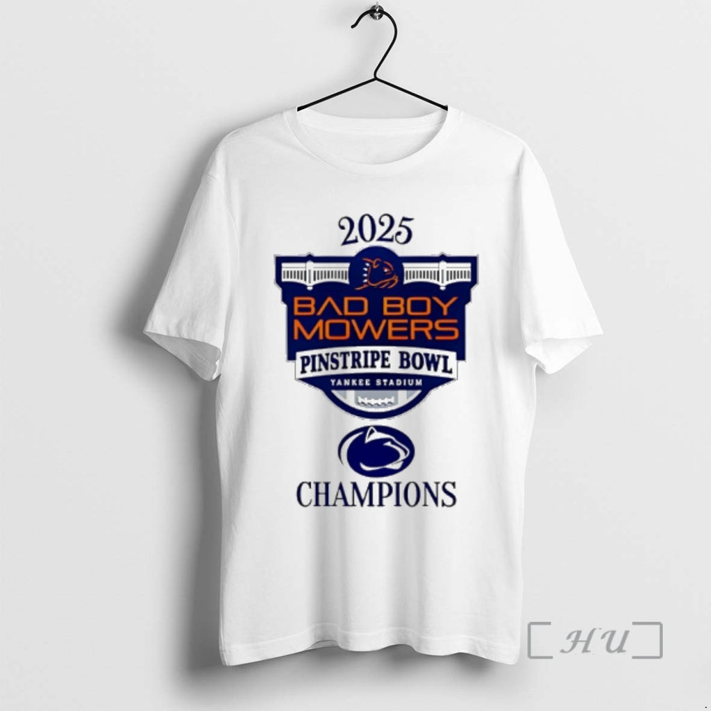 Officials Penn State Football 2025 Pinstripe Bowl Champions Classic T-Shirts, Hoodie, Sweatshirt | AU01DripNestTees.com