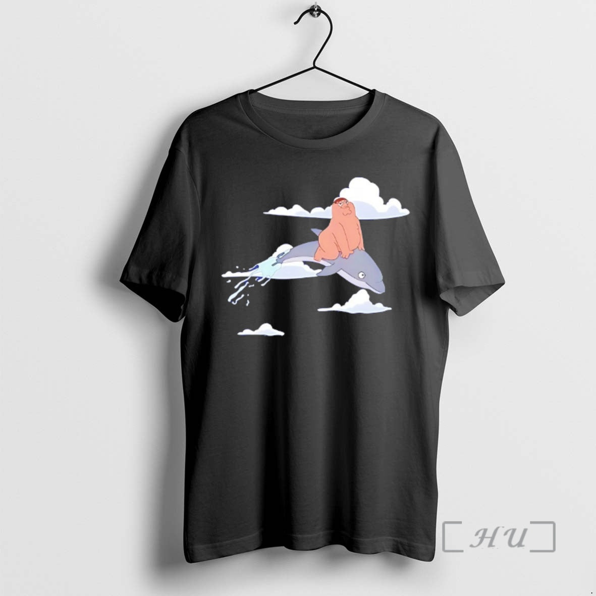 Officials Peter Griffin Riding Dolphin Family Guy T-Shirts, Hoodie, Sweatshirt | AU01DripNestTees.com
