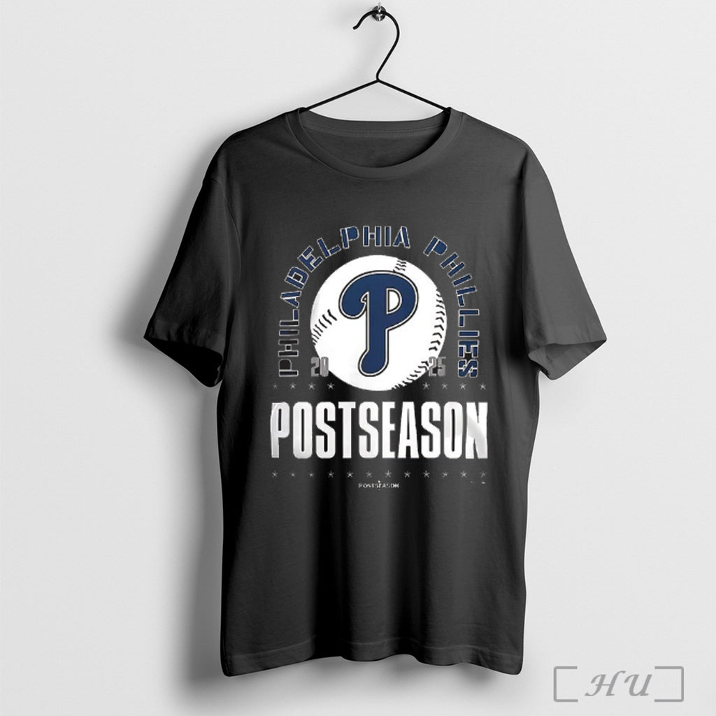 Officials Philadelphia Phillies 2025 Mlb Postseason Logo V Neck T Shirt