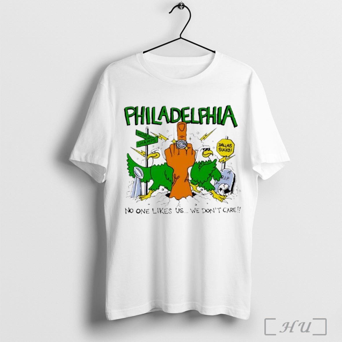 Officials Philadelphia World Champs No One Likes Us We Dont Care Cartoon T Shirt