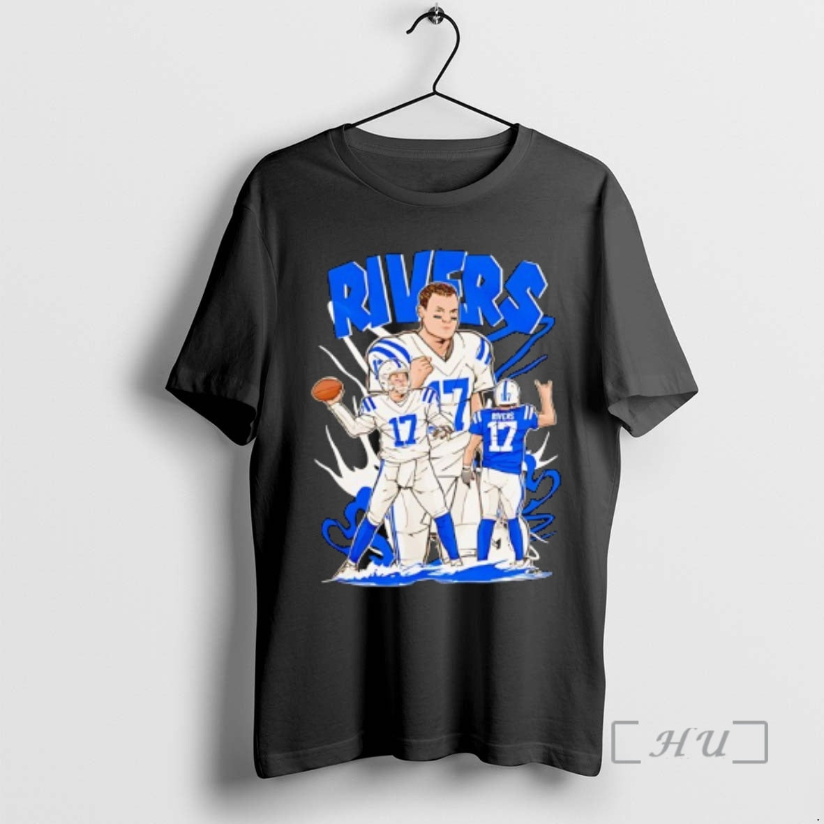 Officials Philip Rivers 17 Indianapolis Colts Football Cartoon T-Shirts, Hoodie, Sweatshirt | AU01DripNestTees.com