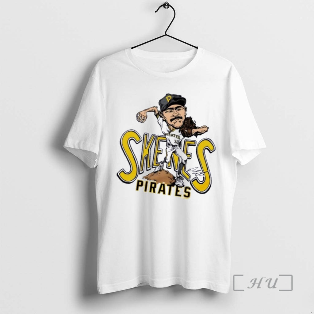Officials Pittsburgh Pirates Paul Skenes Baseball Caricature Signature T-Shirts, Hoodie, Sweatshirt | AU01DripNestTees.com
