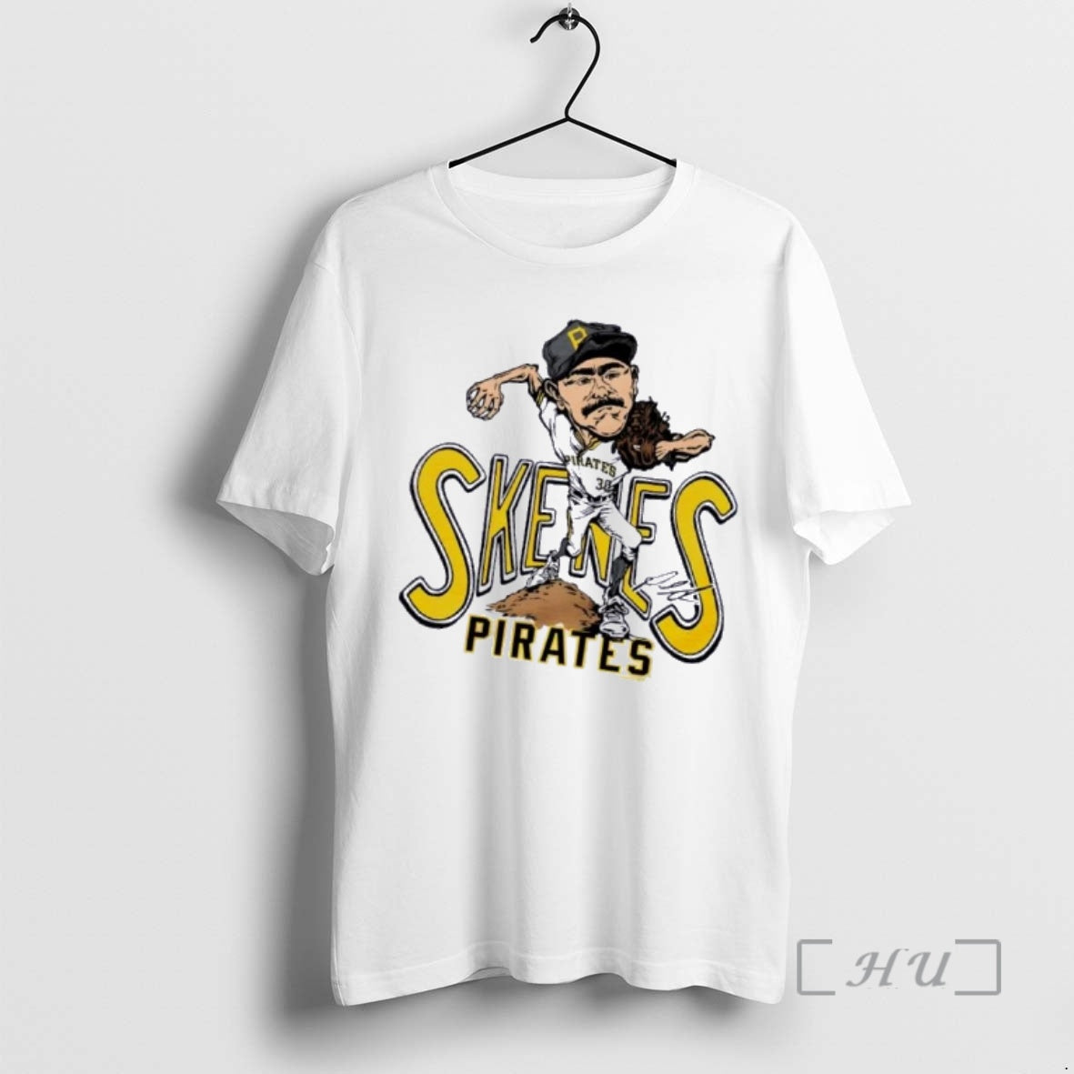Officials Pittsburgh Pirates Paul Skenes Baseball Caricature Signature T-Shirts, Hoodie, Sweatshirt | AU01DripNestTees.com