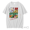 Officials Pittsburgh Steelers I Am Black Every Month Juneteenth Logo Tee Premium T Shirts Sweater