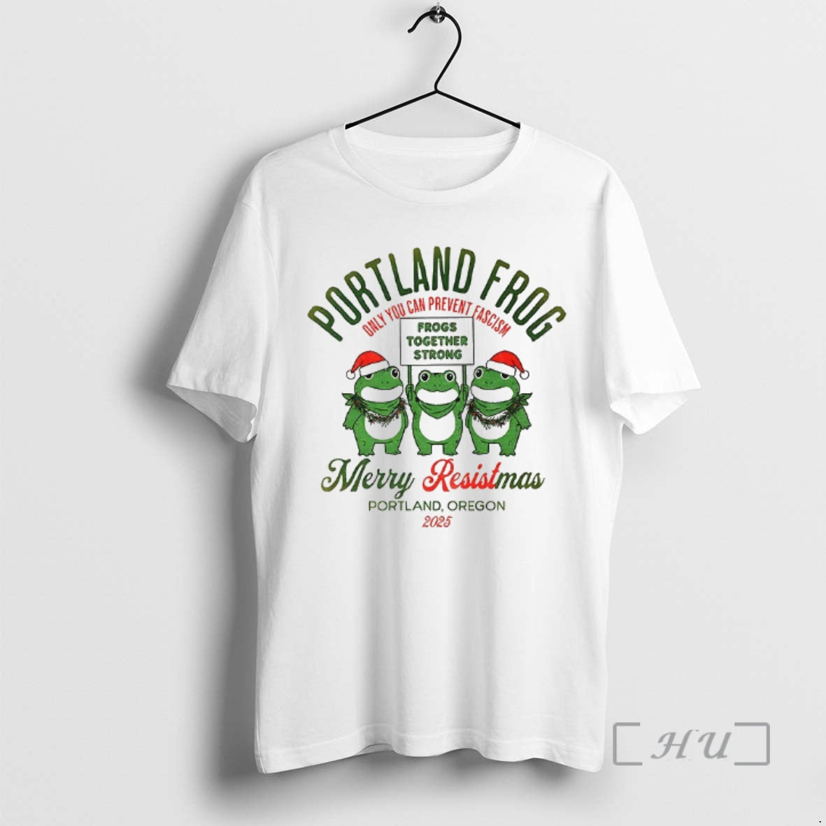 Officials Portland Frog Christmas Merry Resistmas 2025 Frog Together Strong T-Shirts, Hoodie, Sweatshirt