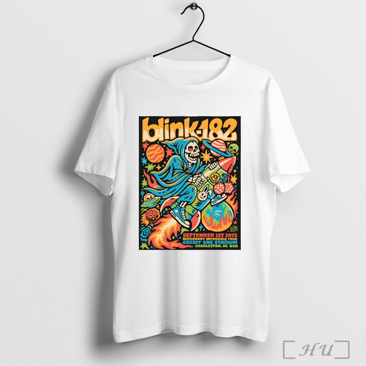 Officials Poster Blink 182 September 1st 2025 Missionary Impossible Tour Credit One Stadium Charleston Sc