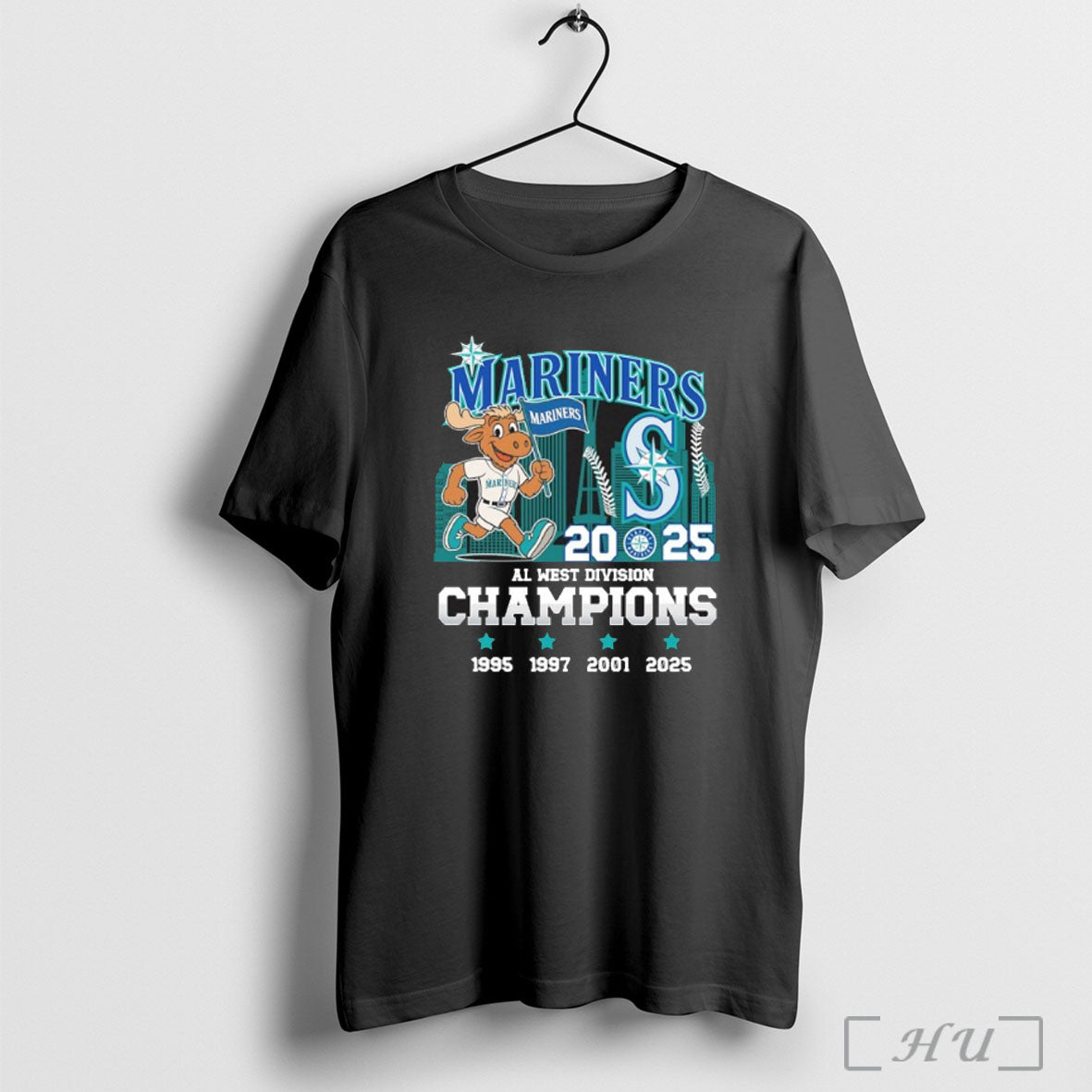 Officials Postseason 2025 Seattle Mariners Mascot Al West Champions T Shirt
