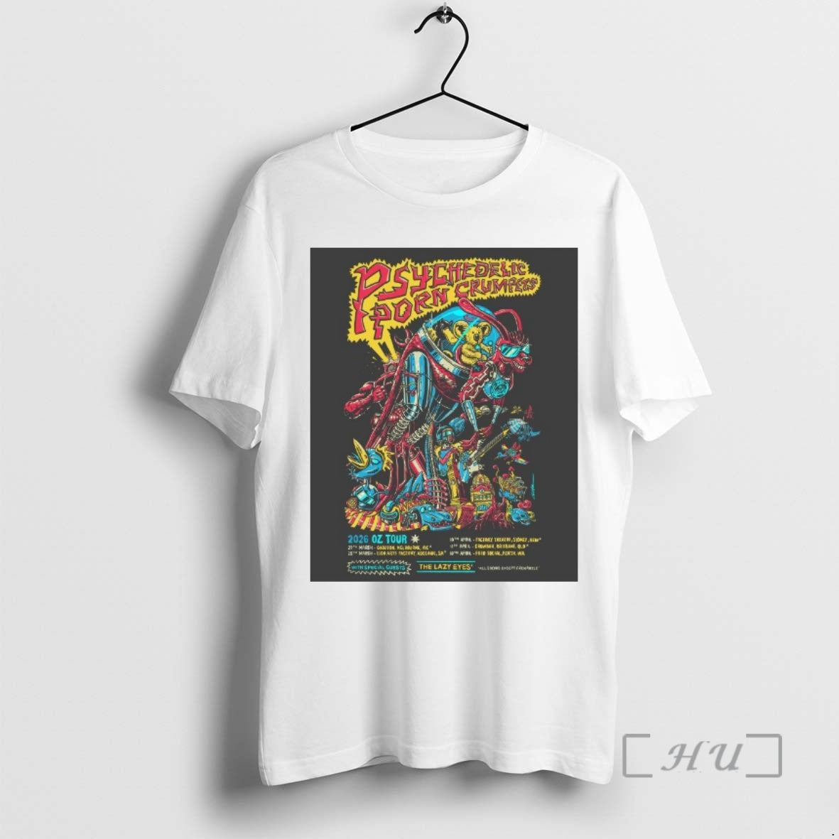 Officials Psychedelic Porn Crumpets Oz 2026 Shows The Lazy Eyes T-Shirts, Hoodie, Sweatshirt | AU01DripNestTees.com