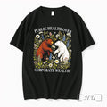 Officials Public Health Over Corporate Wealth With Bears Illustration Tee
