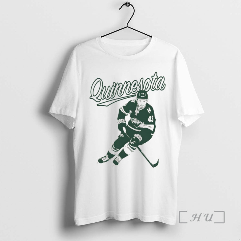 Officials Quinn Hughes 43 Minnesota Wild Hockey Quinnesota T-Shirts, Hoodie, Sweatshirt | AU01DripNestTees.com