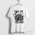 Officials Raccoon Santa Feral And Festive Christmas Light T-Shirts, Hoodie, Sweatshirt | AU01DripNestTees.com