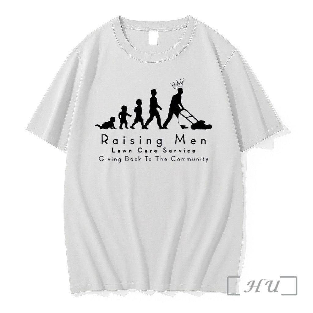 Officials Raising Men Lawn Care Service Evolution Mowing Crown