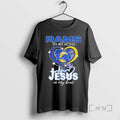 Officials Rams In My Veins Heart Logo Ball Jesus In My Heart Premium T Shirts Hoodie, Sweatshirt | AU01DripNestTees.com