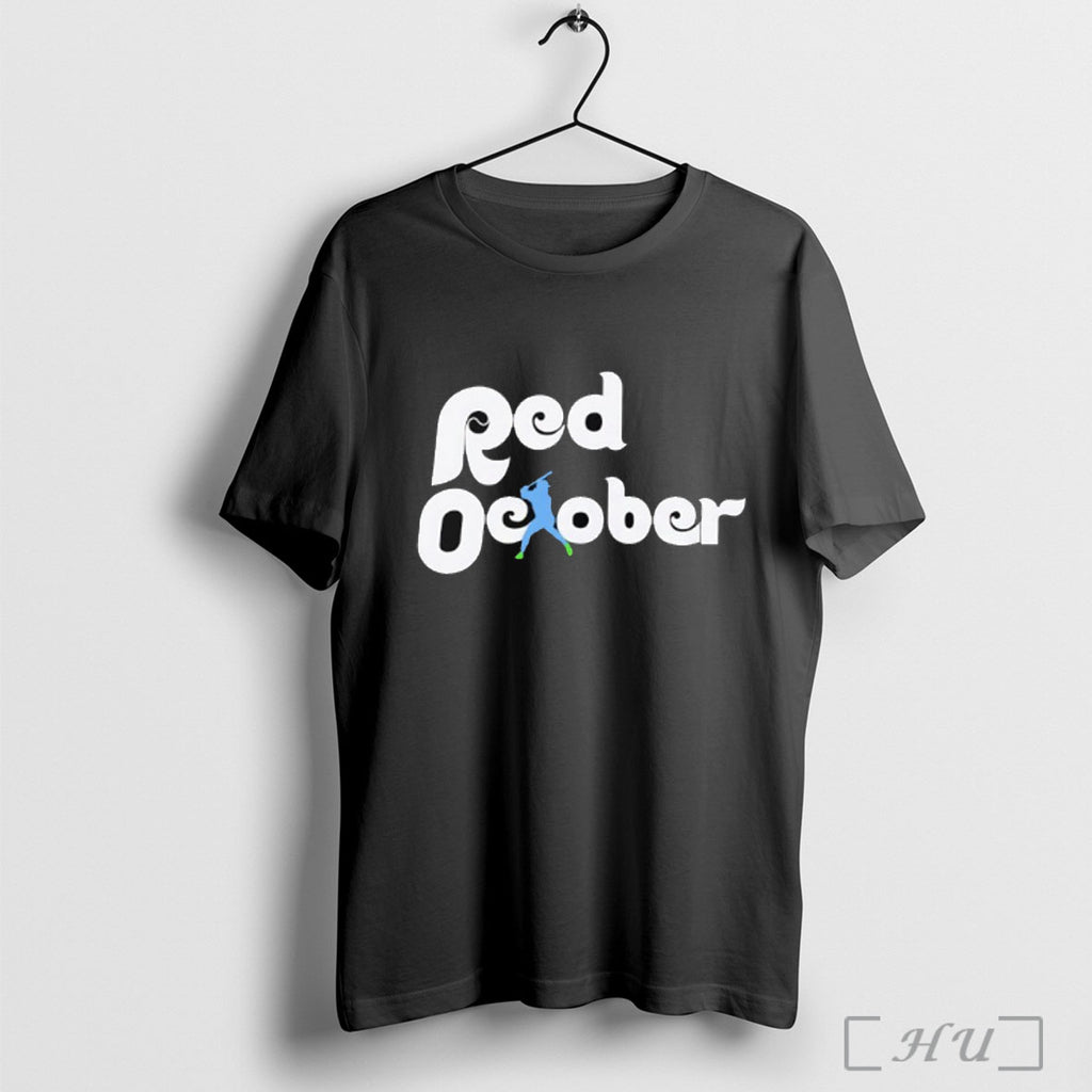 Officials Red October Philadelphia Phillies Baseball Player T Shirt