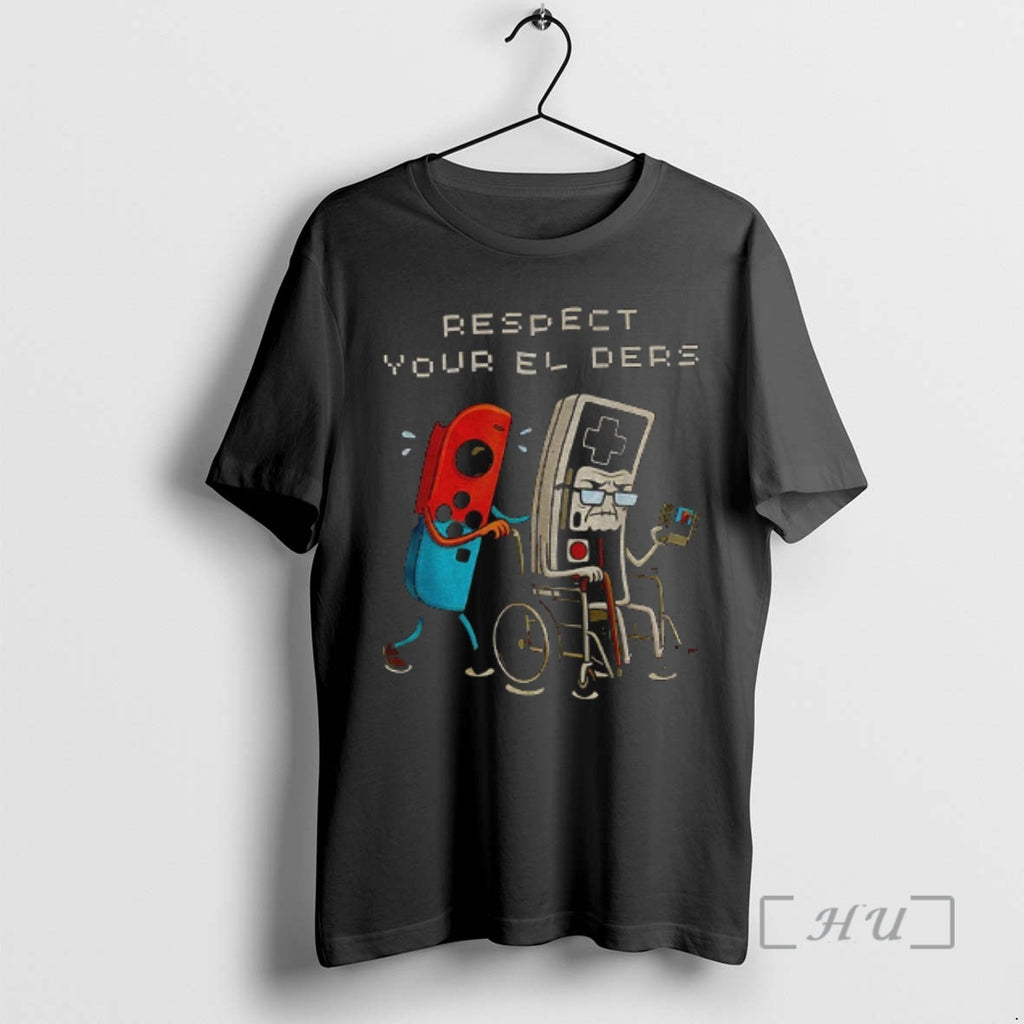 Officials Respect Your Elders Retro Gaming Funny T-Shirts, Hoodie, Sweatshirt | AU01DripNestTees.com