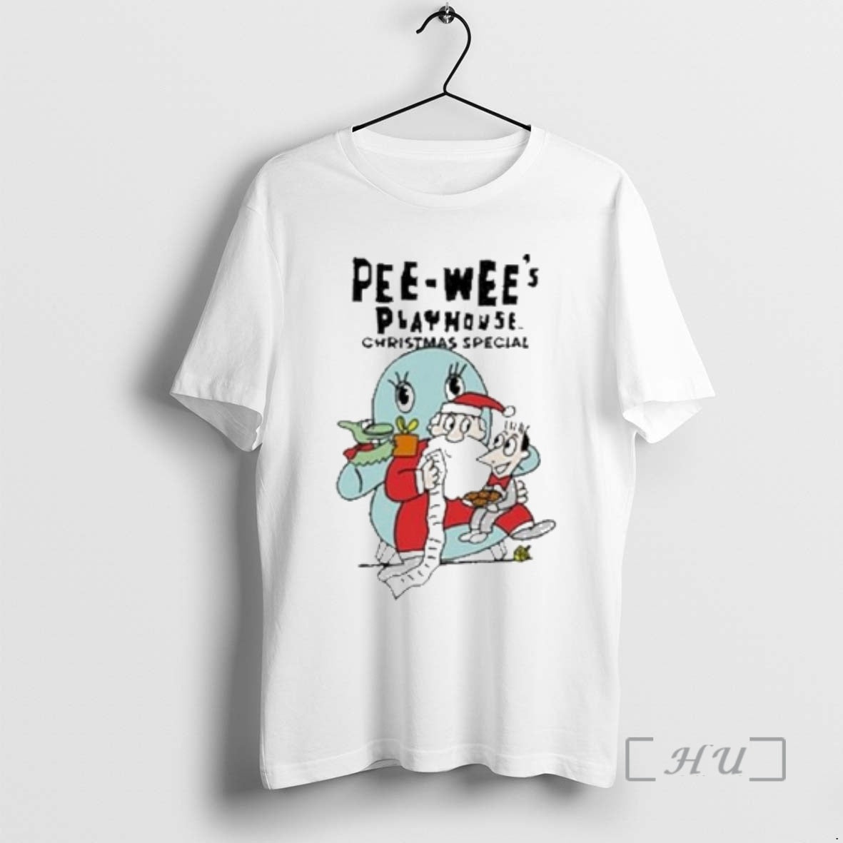 Officials Retrokid Pee Wees Playhouse Christmas Circle White T-Shirts, Hoodie, Sweatshirt | AU01DripNestTees.com