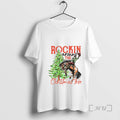 Officials Rockin Around The Christmas Tree Cowboy Country Retro T-Shirts, Hoodie, Sweatshirt | AU01DripNestTees.com