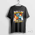 Officials Rollin Into 2026 Funny Raccoon New Year Meme T-Shirts, Hoodie, Sweatshirt | AU01DripNestTees.com