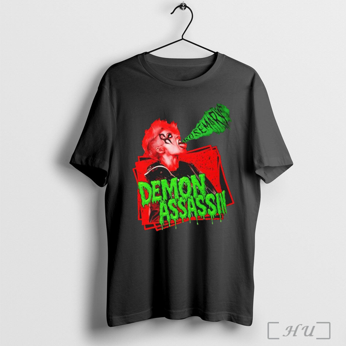 Officials Rosemary Green Mist T Shirt Black T Shirt