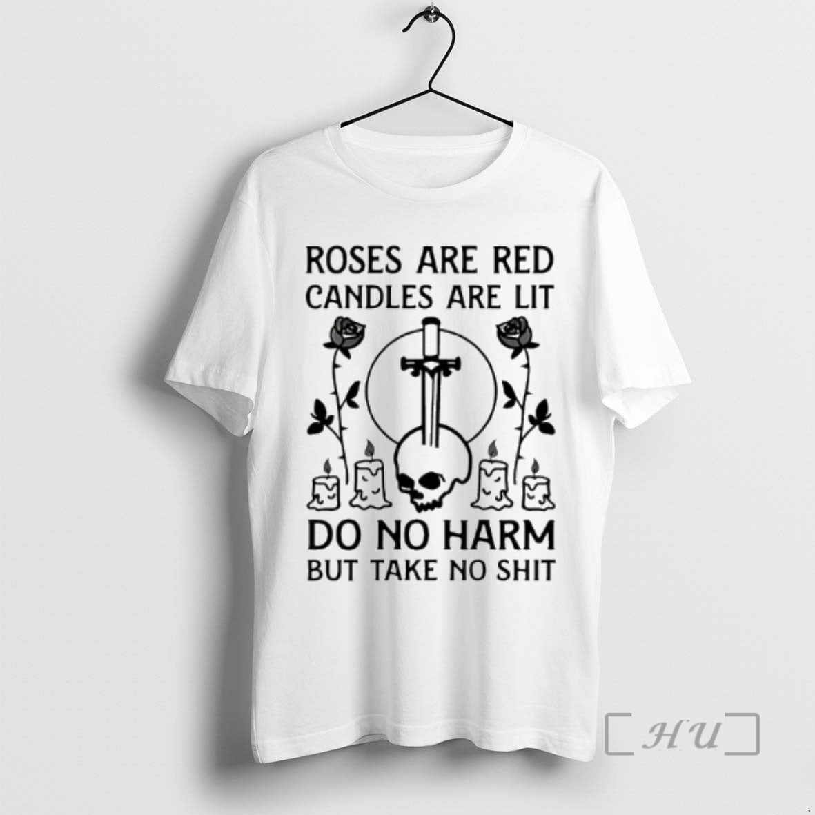 Officials Roses Are Red Candles Are Lit Do No Harm But Take No Shit Skull T-Shirts, Hoodie, Sweatshirt | AU01DripNestTees.com