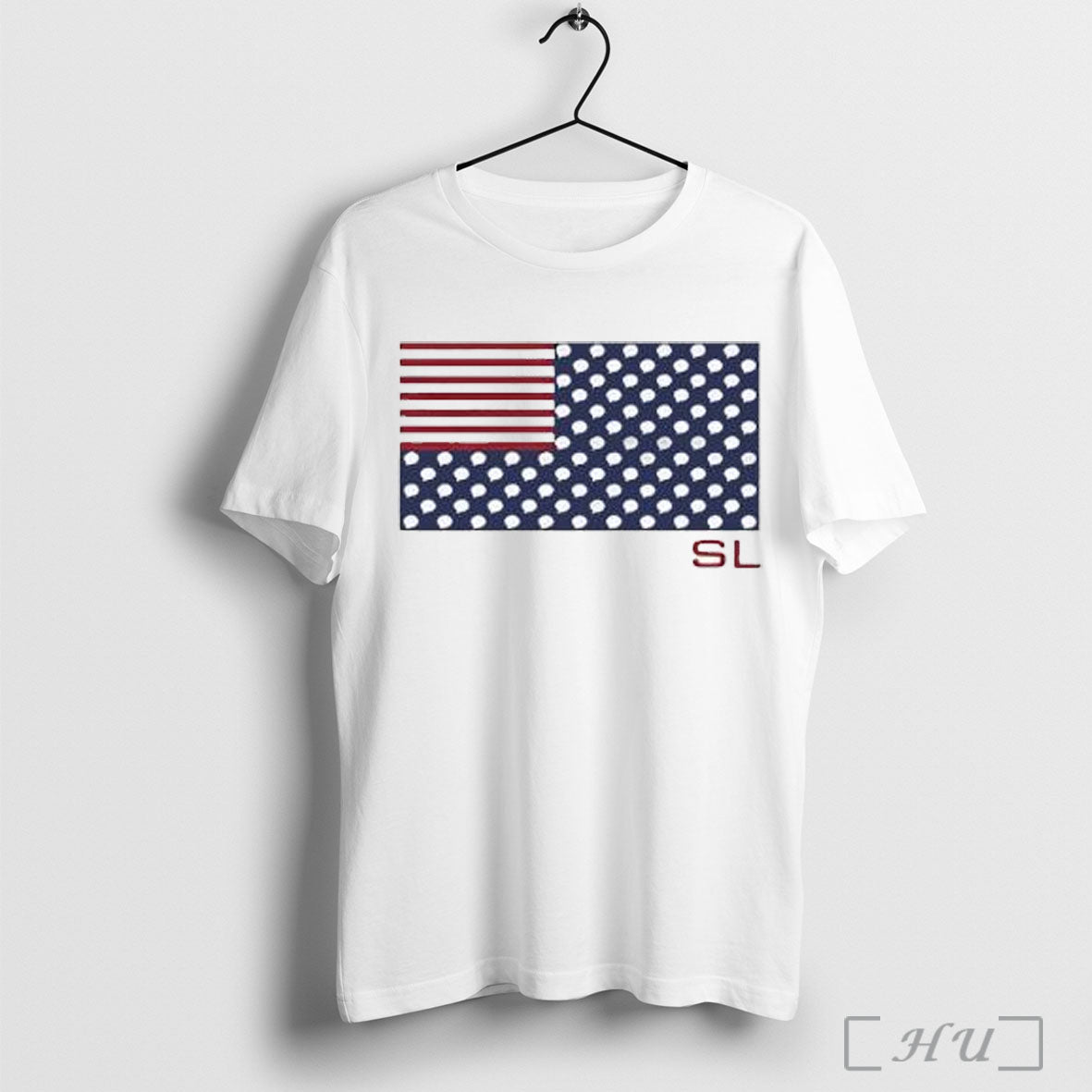 Officials Sl American Flag With Light Bulbs T Shirt