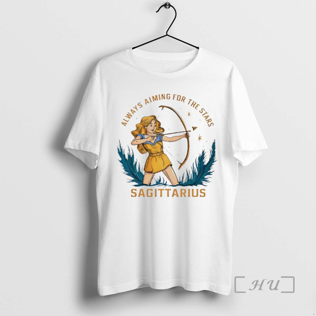 Officials Sagittarius Zodiac Always Aiming For The Stars Art T-Shirts, Hoodie, Sweatshirt | AU01DripNestTees.com