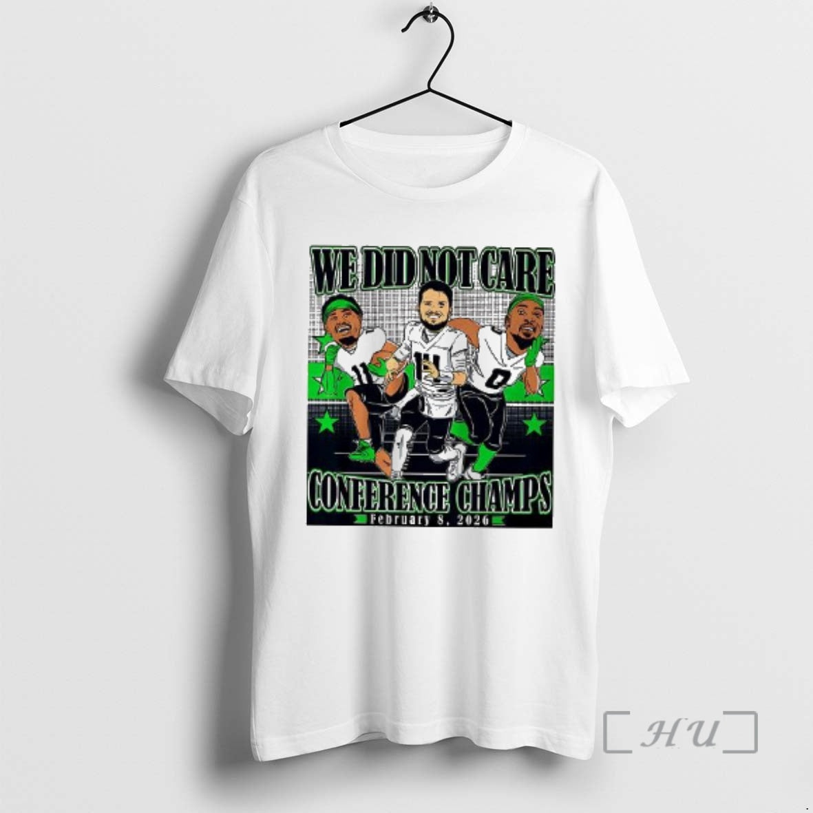 Officials Sam Darnold Jaxon Smith Njigba And Demarcus Lawrence Conference Champions Caricatures Woman Premium T-Shirts,...