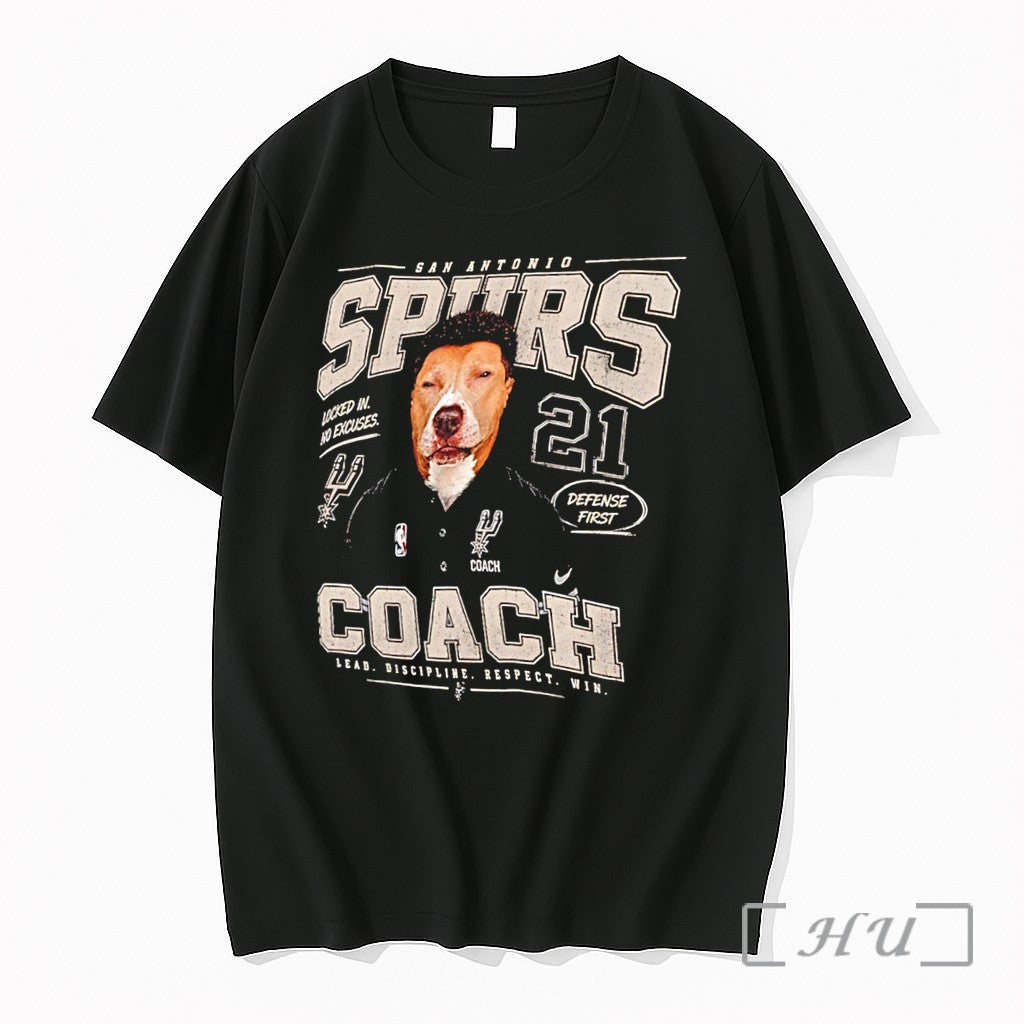 Officials San Antonio Spurs Coach The Mitch Johnson Dog Meme Tee Premium T Shirts Sweater