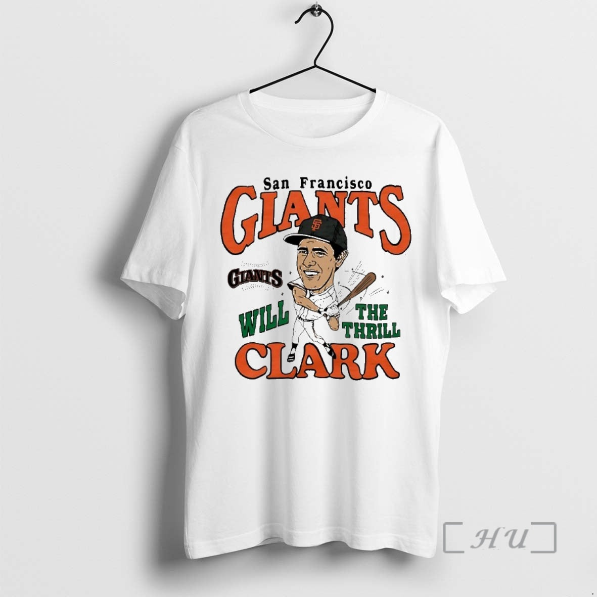 Officials San Francisco Giants Will Clark The Thrill Caricature T-Shirts, Hoodie, Sweatshirt | AU01DripNestTees.com