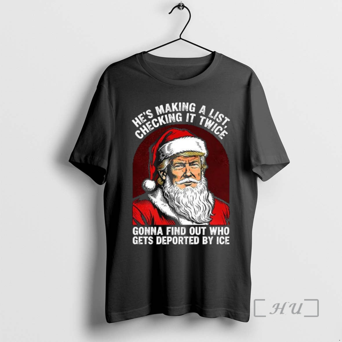 Officials Santa Trump Hes Making A List Checking It Twice T-Shirts, Hoodie, Sweatshirt | AU01DripNestTees.com